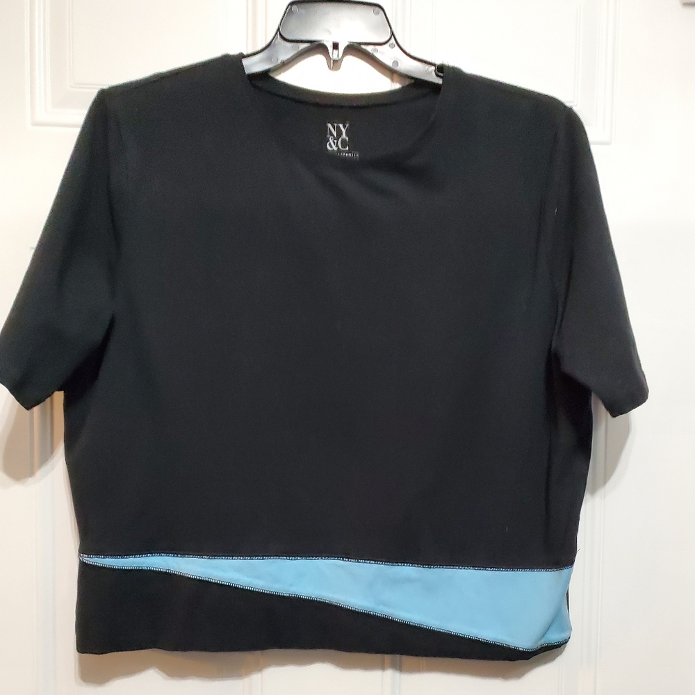 NY&C Black & Blue T-Shirt Top